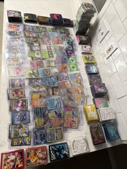 70 Mint Sleeved Single Pokemon Cards And 45 Packs Of Slips Lot - Image 1