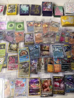 70 Mint Sleeved Single Pokemon Cards And 45 Packs Of Slips Lot - Image 3