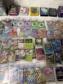 70 Mint Sleeved Single Pokemon Cards And 45 Packs Of Slips Lot - Image 4