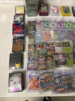 70 Mint Sleeved Single Pokemon Cards And 45 Packs Of Slips Lot - Image 5