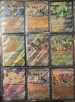Lot of 45 Pokemon TCG 151 MEW BLK JTG PFL PRE SSP SCR & DRI Double Rare Ex Cards - Image 2