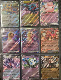 Lot of 45 Pokemon TCG 151 MEW BLK JTG PFL PRE SSP SCR & DRI Double Rare Ex Cards - Image 3