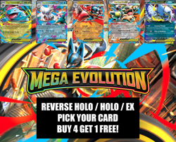 Pokemon Mega Evolution: Pick Your Card - Reverse Holo/Holo/ex - NM TCG - Image 1
