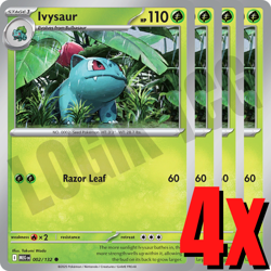 4x Ivysaur 002/132 x4 - Mega Evolutions - Pokemon TCG - Playset - Image 1