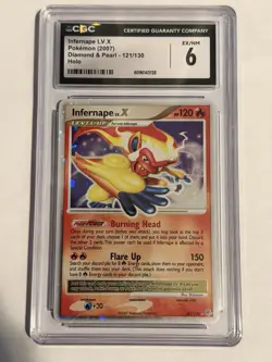 2007 POKEMON DIAMOND & PEARL HOLO RARE 121/130 INFERNAPE LV. X - HP - Image 1