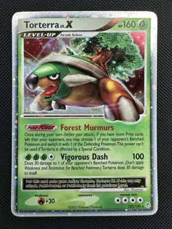 Pokemon Torterra LV. X 122/130 Diamond & Pearl Holo Rare LP - Image 1
