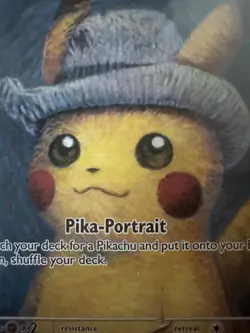 Pokemon Pikachu with Grey Felt Hat SVP 085 Van Gogh Promo Card - SEALED - Image 2