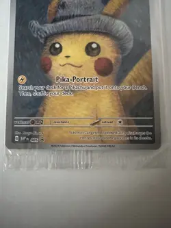 Pokemon Pikachu with Grey Felt Hat SVP 085 Van Gogh Promo Card - SEALED - Image 3