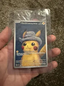 Pokemon Pikachu with Grey Felt Hat SVP 085 Van Gogh Promo Card - SEALED - Image 1