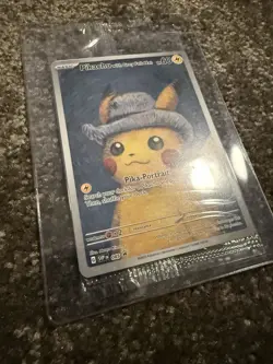 Pokemon Pikachu with Grey Felt Hat SVP 085 Van Gogh Promo Card - SEALED - Image 3
