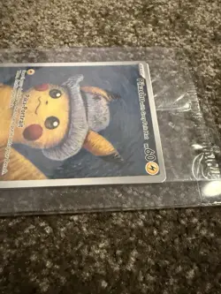 Pokemon Pikachu with Grey Felt Hat SVP 085 Van Gogh Promo Card - SEALED - Image 4