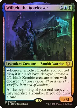 MTG FOIL Wilhelt, the Rotcleaver - Innistrad: Midnight Hunt Commander #002 - Image 1