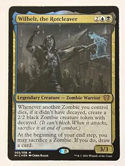 Wilhelt the Rotcleaver **DISPLAY COMMANDER** Innistrad Midnight Hunt Foil MTG LP - Image 1