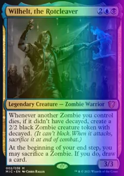 MTG Wilhelt, the Rotcleaver (2/209) Innistrad Midnight Hunt Commander LP FOIL - Image 1