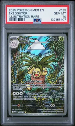 2025 POKEMON MEG EN-MEGA EVOLUTION ILLUSTRATION RARE #135 EXEGGUTOR PSA 10 - Image 1