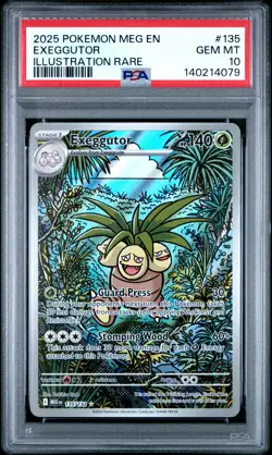 2025 POKEMON MEG EN-MEGA EVOLUTION ILLUSTRATION RARE #135 EXEGGUTOR PSA 10 - Image 1