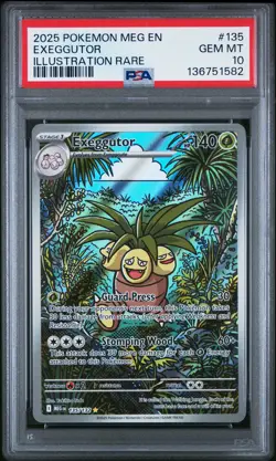 2025 POKEMON MEG EN-MEGA EVOLUTION ILLUSTRATION RARE #135 EXEGGUTOR PSA 10 - Image 1