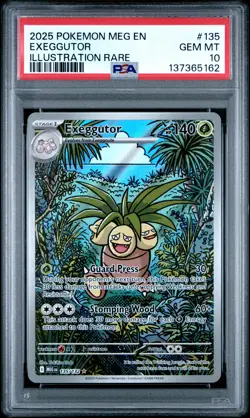 2025 POKEMON MEG EN-MEGA EVOLUTION ILLUSTRATION RARE #135 EXEGGUTOR PSA 10 - Image 1