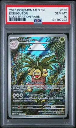 2025 POKEMON MEG EN-MEGA EVOLUTION ILLUSTRATION RARE #135 EXEGGUTOR PSA 10 - Image 1