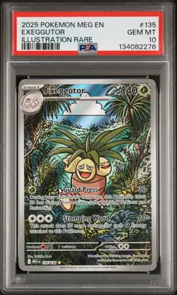 2025 POKEMON MEG EN-MEGA EVOLUTION ILLUSTRATION RARE #135 EXEGGUTOR PSA 10 - Image 1