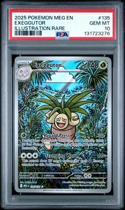2025 POKEMON MEG EN-MEGA EVOLUTION ILLUSTRATION RARE #135 EXEGGUTOR PSA 10 - Image 1