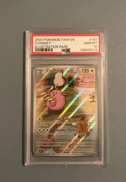 2024 Pokemon TWM En-Twilight Masquerade Illustration Rare #187 Chansey PSA 10 - Image 1