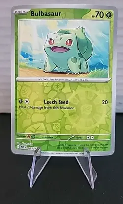 Pokemon TCG Bulbasaur 001/165 Reverse Holo - Scarlet & Violet 151 NM Card - Image 1