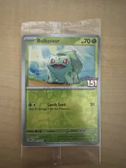 Bulbasaur 001/165 Pokemon TCG Scarlet & Violet 151 Best Buy Stamped Promo NM-NM+ - Image 1