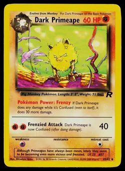 Pokemon Card Dark Primeape 43/82 Team Rocket Vintage - Image 1