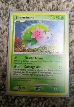 Shaymin 14/127 Platinum Holo Rare Pokemon Card 2009 Vintage TCG (MP) - Image 1