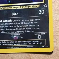 Pokemon Umbreon Holo Card 13/75 Neo Discovery 1995-2001 - Image 5