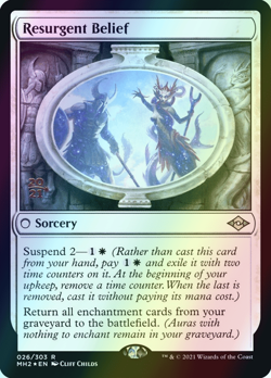 MTG Resurgent Belief Prerelease Foil ** Modern Horizons 2 Promos ** English (NM) - Image 1