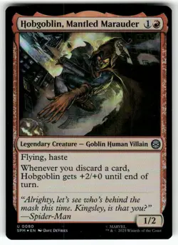Hobgoblin, Mantled Marauder U Marvel's Spider-Man Foil 80 MTG NM - Image 1