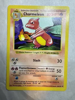 Pokemon TCG Shadowless Charmeleon Card #24/102 Base Set - Image 1