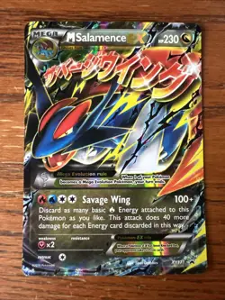 Mega Salamence EX XY171 Promo Full Art Pokemon Card LP - Image 1