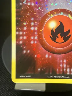 Pokemon TCG Fire Energy 102/106 Emerald Holo Rare Swirled DMG - Image 5