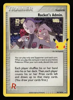 Rocket's Admin. 86/109 Celebrations Classic Collection Pokemon Card - Image 1
