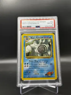 2000 Pokemon Gym Heroes Misty’s Poliwrath 31/132 PSA 8 - Image 1