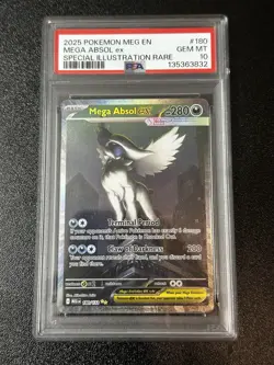2025 POKEMON MEG EN-MEGA EVOLUTION #180 MEGA ABSOL EX PSA 10 - Image 1