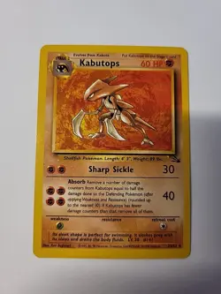 KABUTOPS 1999 Pokemon Fossil (Unlimited) # 24/62 - LP - VTG - Image 1
