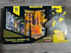 Pokemon TCG Pikachu & Zekrom-GX Tag Team Premium Collection Box - New Sealed - Image 1