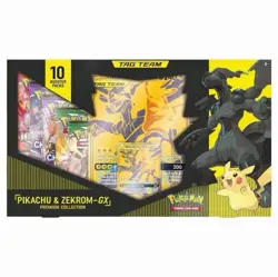 2021 Pokemon TCG Pikachu and Zekrom GX Tag Team Premium Collection Box SEALED - Image 1