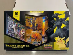 Pokemon TCG Pikachu and Zekrom-GX Tag Team Premium Collection Sealed - Image 1