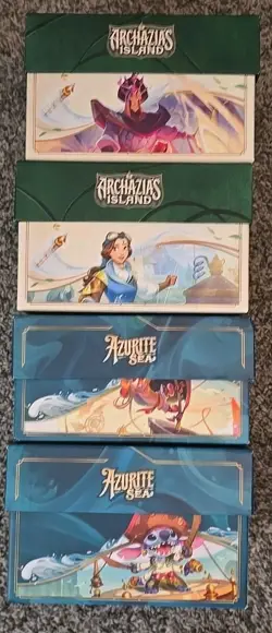Disney Lorcana Azurite Sea Archizias Island Illumineers Trove EMPTY Box LOT OF 4 - Image 1