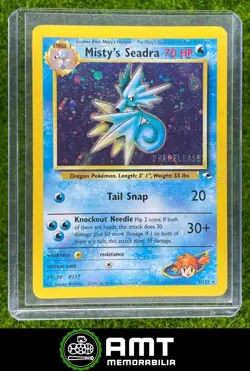 Misty's Seadra 2000 Pokemon Gym Heroes Pre Release Holo #9/132 - Image 1