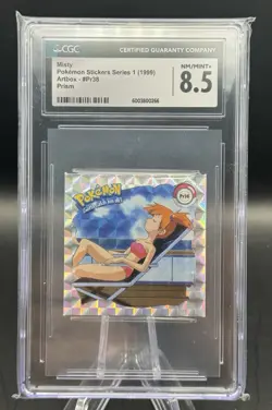 Pokemon Misty Artbox PR38 Series 1 Bonus Prism Sticker Cgc 8.5 - Image 1