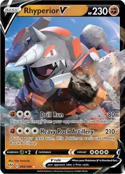 RHYPERIOR V 095/189 DARKNESS ABLAZE POKEMON (ULTRA RARE, NM) - Image 1