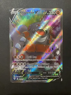 Pokemon TCG Full Art Rhyperior V #181/189 Darkness Ablaze Set M/NM - Image 1