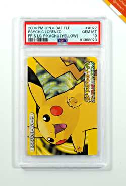 Pokemon PSA 10 Pikachu (Yellow) #A027 FireRed LeafGreen e-Battle 2004 Japanese - Image 1