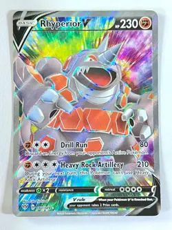 Rhyperior V 181/189 Ultra Rare Full Art Darkness Ablaze Pokemon TCG Near Mint NM - Image 1